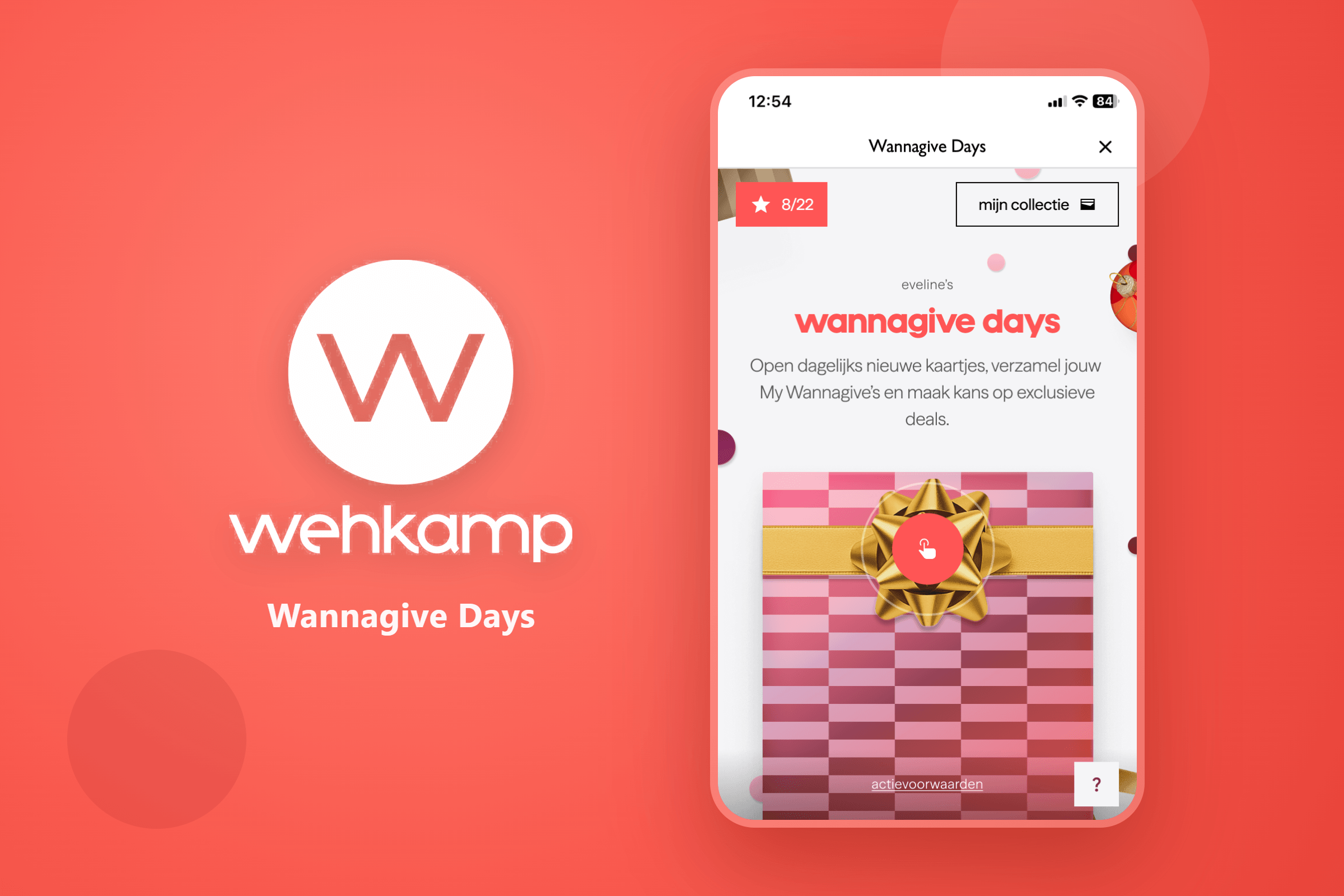 Wehkamp Wannagive Days landing screen