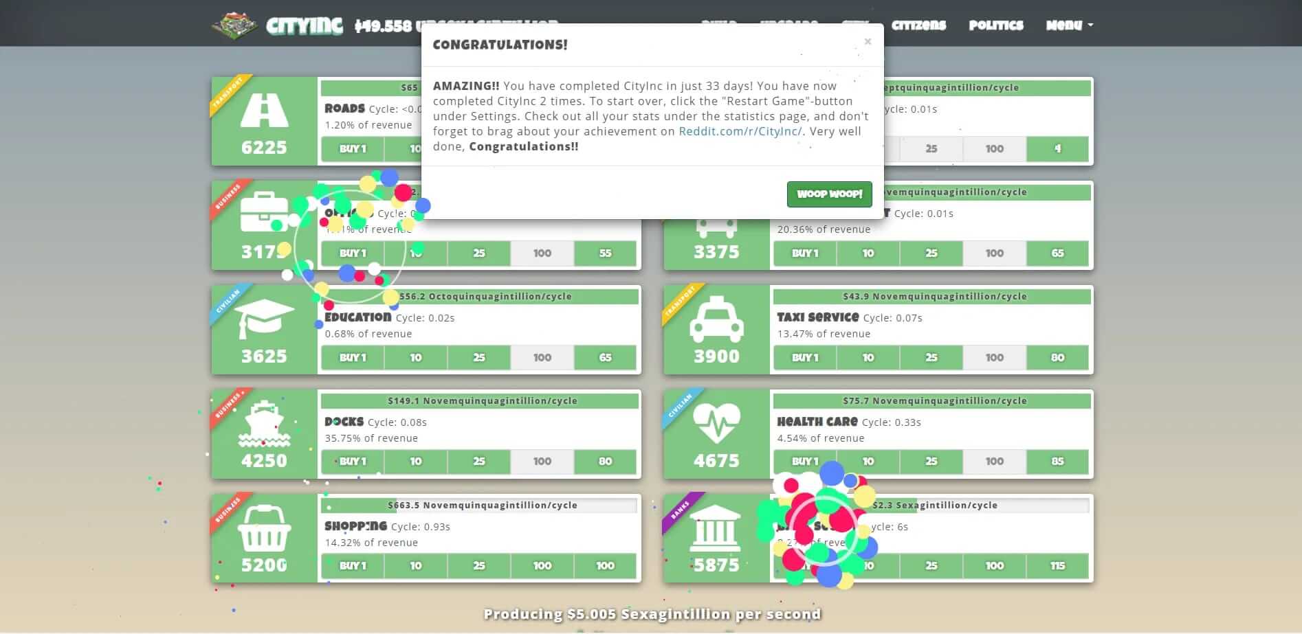 City inc screenshot