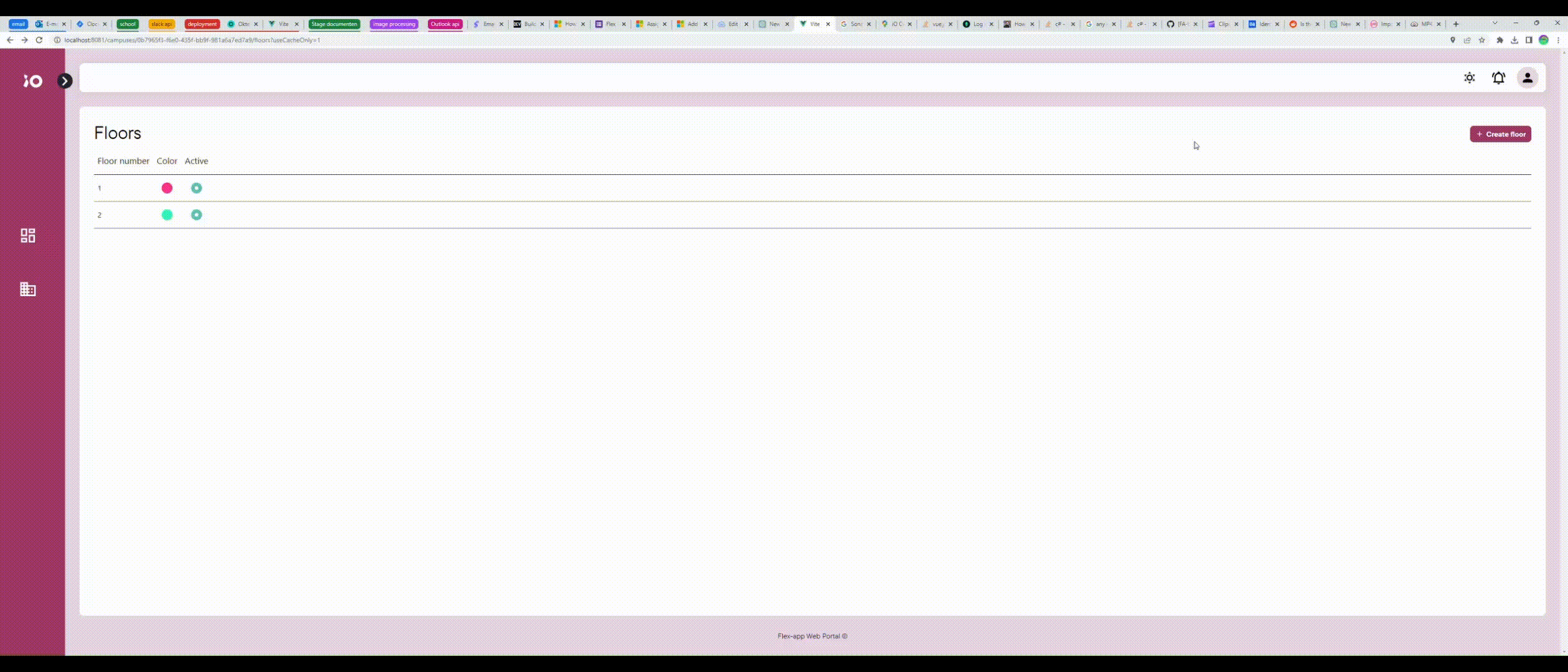 Demo of the web portal
